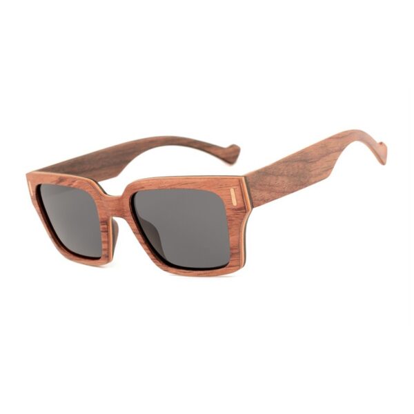 Bulk Wholesale Fashion Wood Sunglasses - WS411 - Image 4