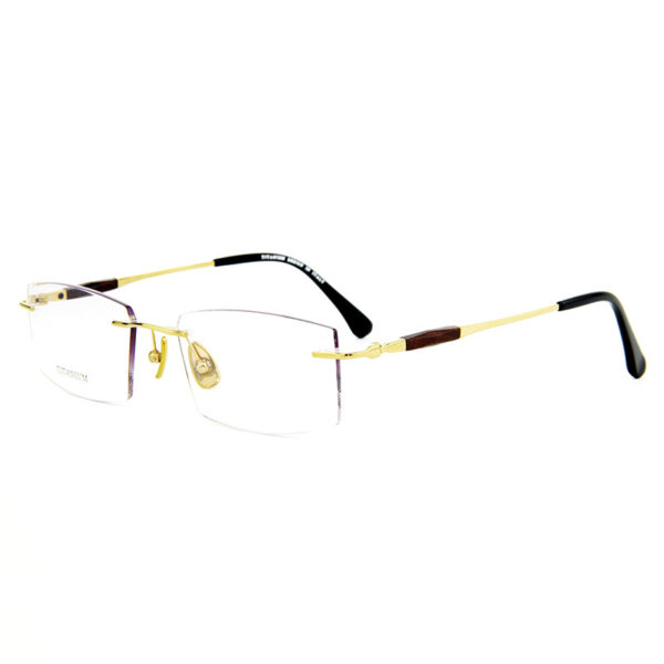 Wholesale Natural Wood Titanium Eyeglasses - 9973 - Image 3