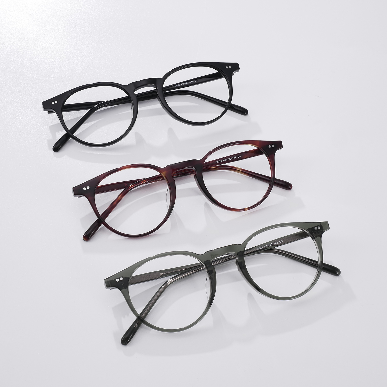 bulk retro-acetate-eyeglass-frame in bulk V9022 - Image 3