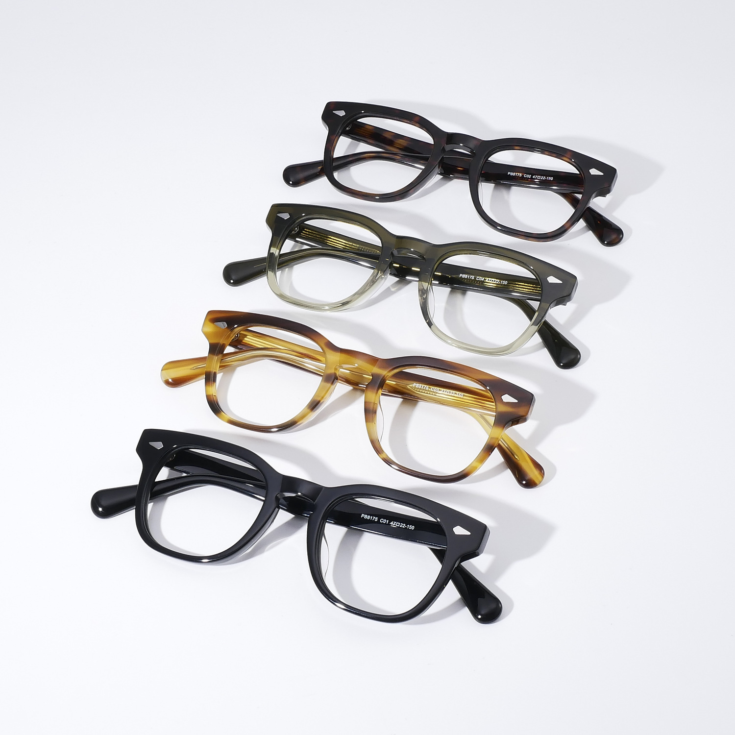 retro-acetate-eyeglass-frame-small-round-japanese-look-oem V8175 - Image 5