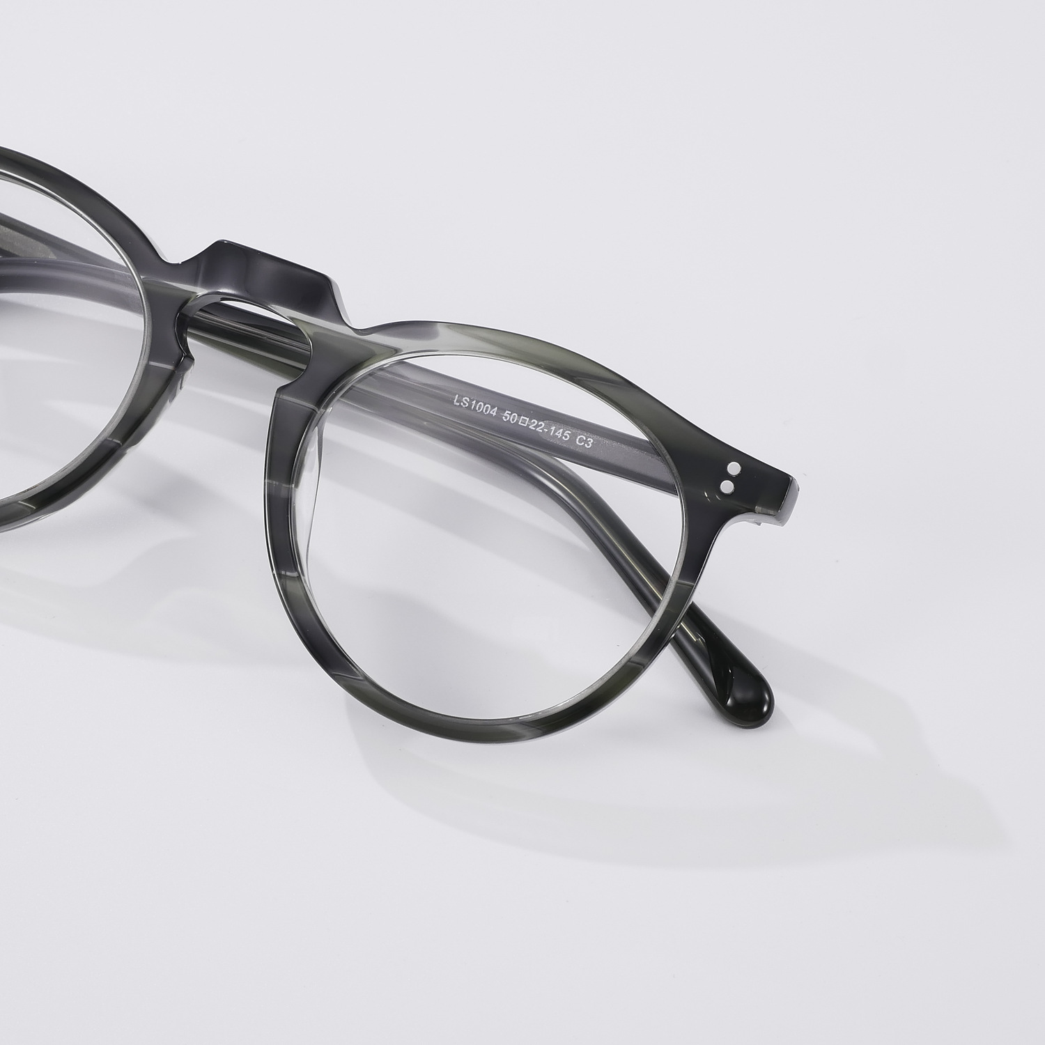 vintage-acetate-optical-frames-round-style-wholesaler V1004 - Image 4