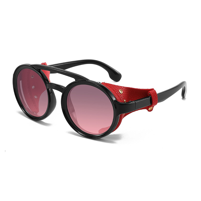 oem classic round-frame polarized sunglasses for driving FMS060 - Image 4