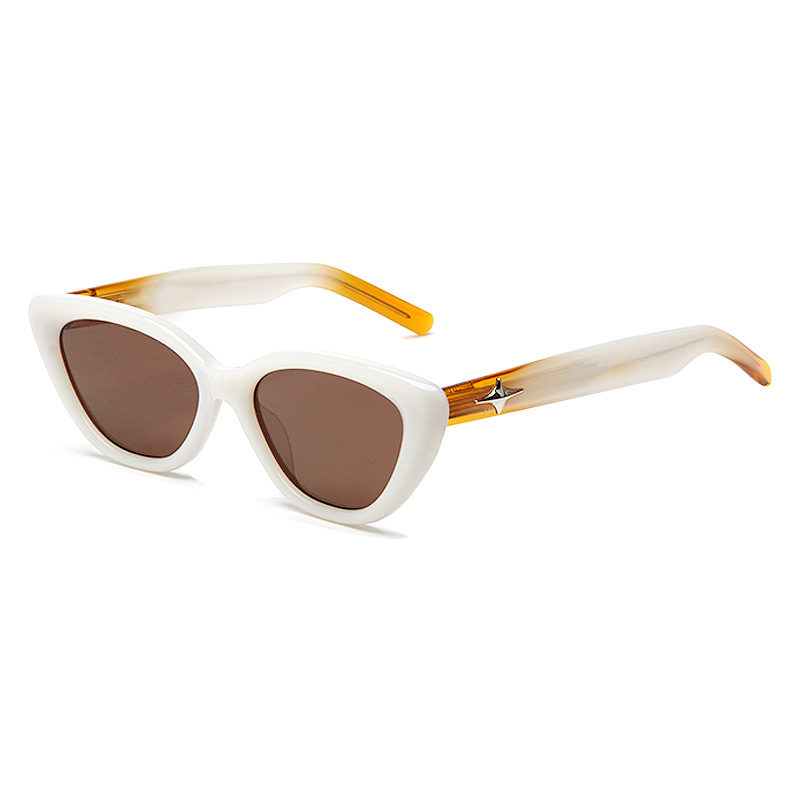 2026-y2k-cat-eye-acetate-sunglasses factory-direct european-style export-grade SOUND NET - Image 3