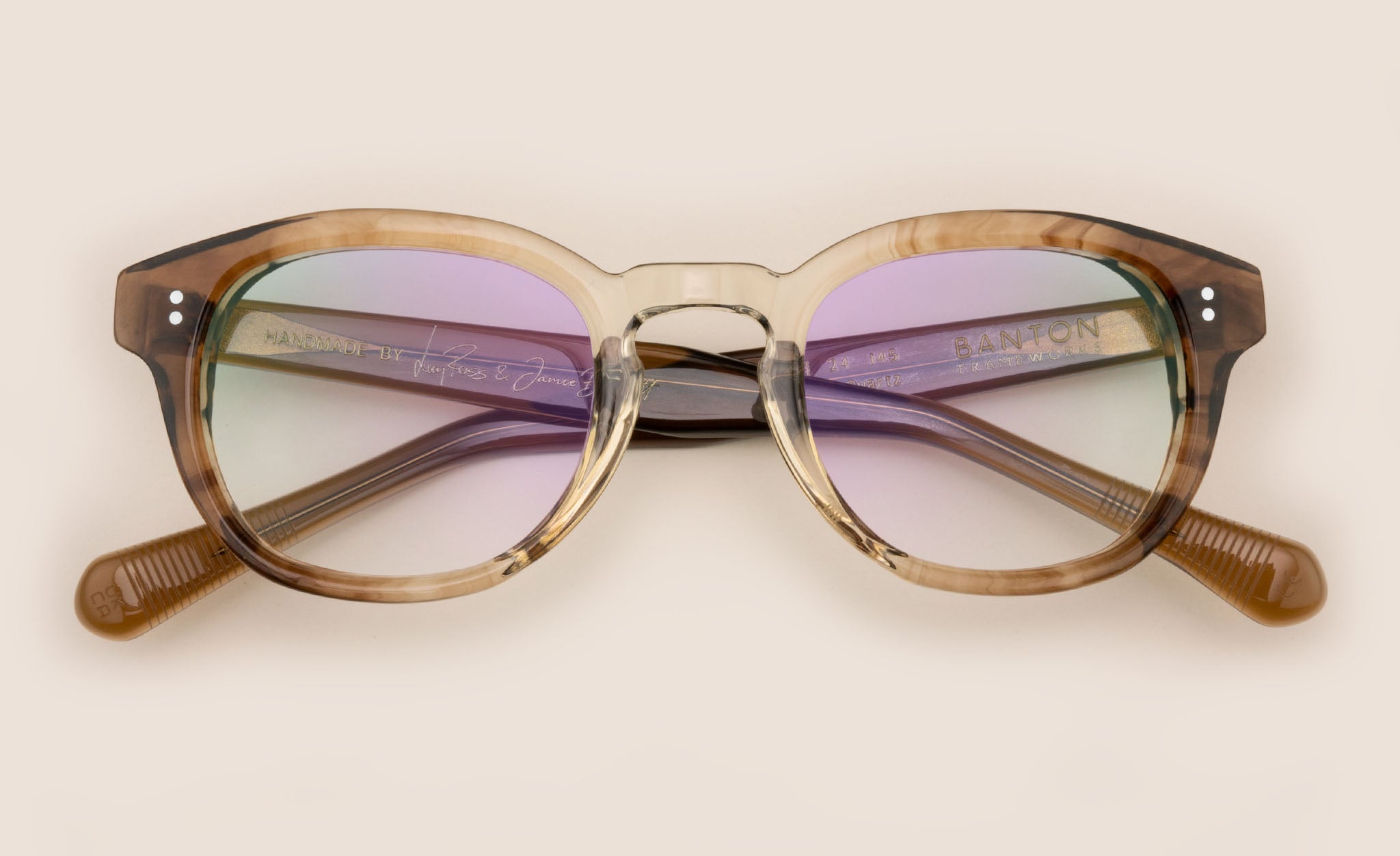 Gradient Transparent Orange Oval Spectacles