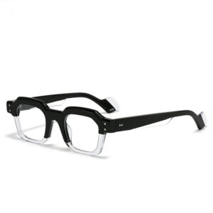 retro-square-acetate-eyeglasses supplier large-frame