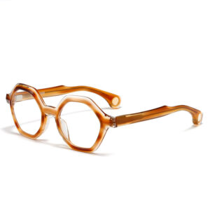 japanese-designer-patchwork-acetate-optical-glasses oem factory polygon-shape NOYES