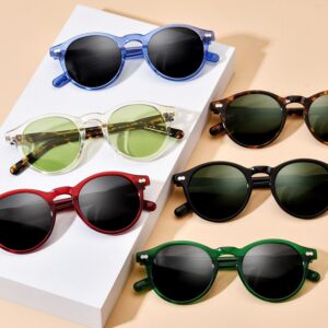 China Wholesale Retro Circle Acetate Sunglasses - 19401T