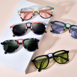 Wholesale Retro Acetate Sunglasses From China - 19350T